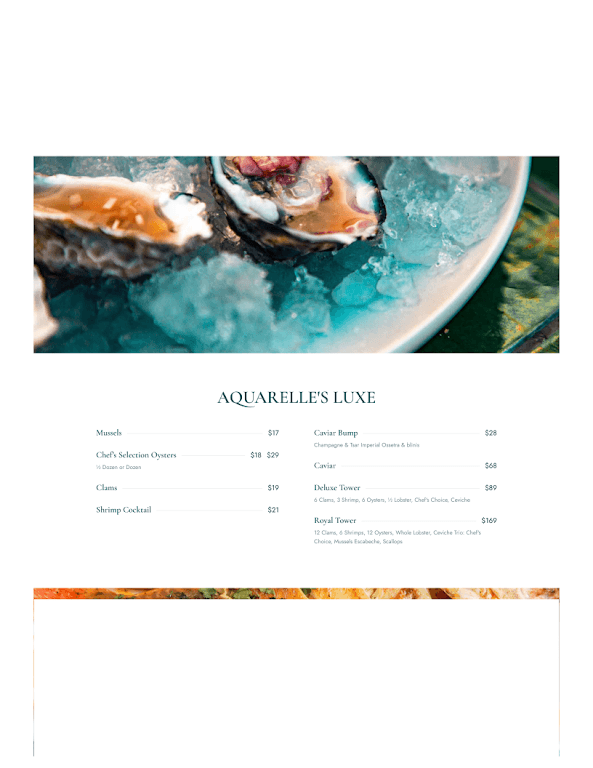 Aquarelle seafood & mediterranean east village restaurant NYC photo 2